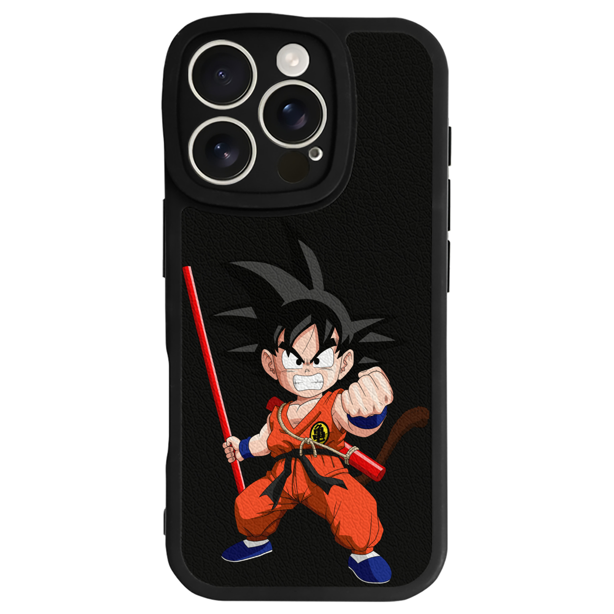（画像用） ドラゴンボール 孫悟空（そん ごくう）Son Goku カカロット DRAGON BALL Kakarotto 【iPhone 16シリーズ対応】シリコンスマホケース（レザー調） 材質：シリコン